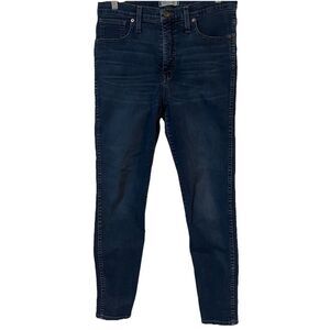 Madewell 10" High Rise Skinny Jeans Dark Denim Blue Jeans Style# F4684 GUC
